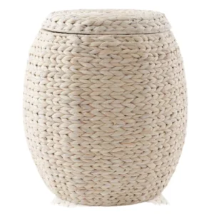 Warmetry Decorative Wicker Storage Basket – Elegant Handwoven Home Organization Bin